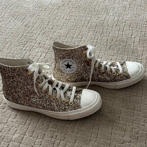 Converse Women's Sparkling High-Top Sneakers - Gold